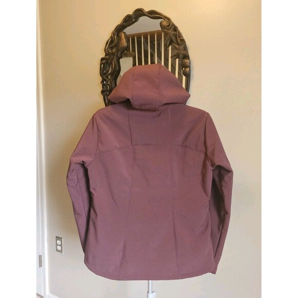 Columbia Omni-Wind Softshell Fleece Lined Maroon Jacket Coat Hood Womens XL New - Picture 10 of 10